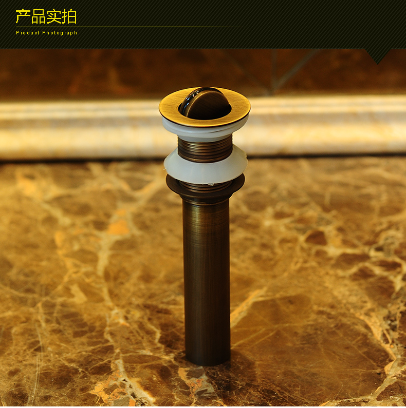 Spring rain all copper water valve flap archaize color ceramic lavatory valve to the water basin sink in the water