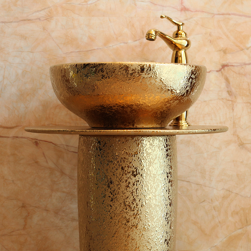 Jingdezhen ceramic column basin to the lavatory toilet floor balcony column pillar lavabo art together