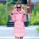 2018 phiên bản mới của Hàn Quốc áo khoác cotton mùa thu và mùa đông dài dành cho nữ áo khoác cotton mỏng giảm béo