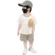 Children's clothing boy summer suit 2023 new 4 fashionable foreign style baby summer 5-year-old handsome short-sleeved net red tide