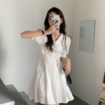 White Dress Dress Woman Design Sensation Small Crowdsummer First Love Gentleness Wind Korean Ensemble High Chic Little Subshort Skirt