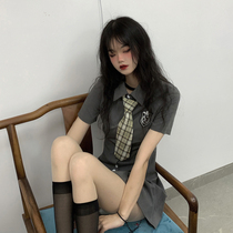 College Wind Jk Shirt Dress Dress Woman Design Sensation Small Crowdsummer 2022 New Sweet Hot Girl Little Subshort Skirt