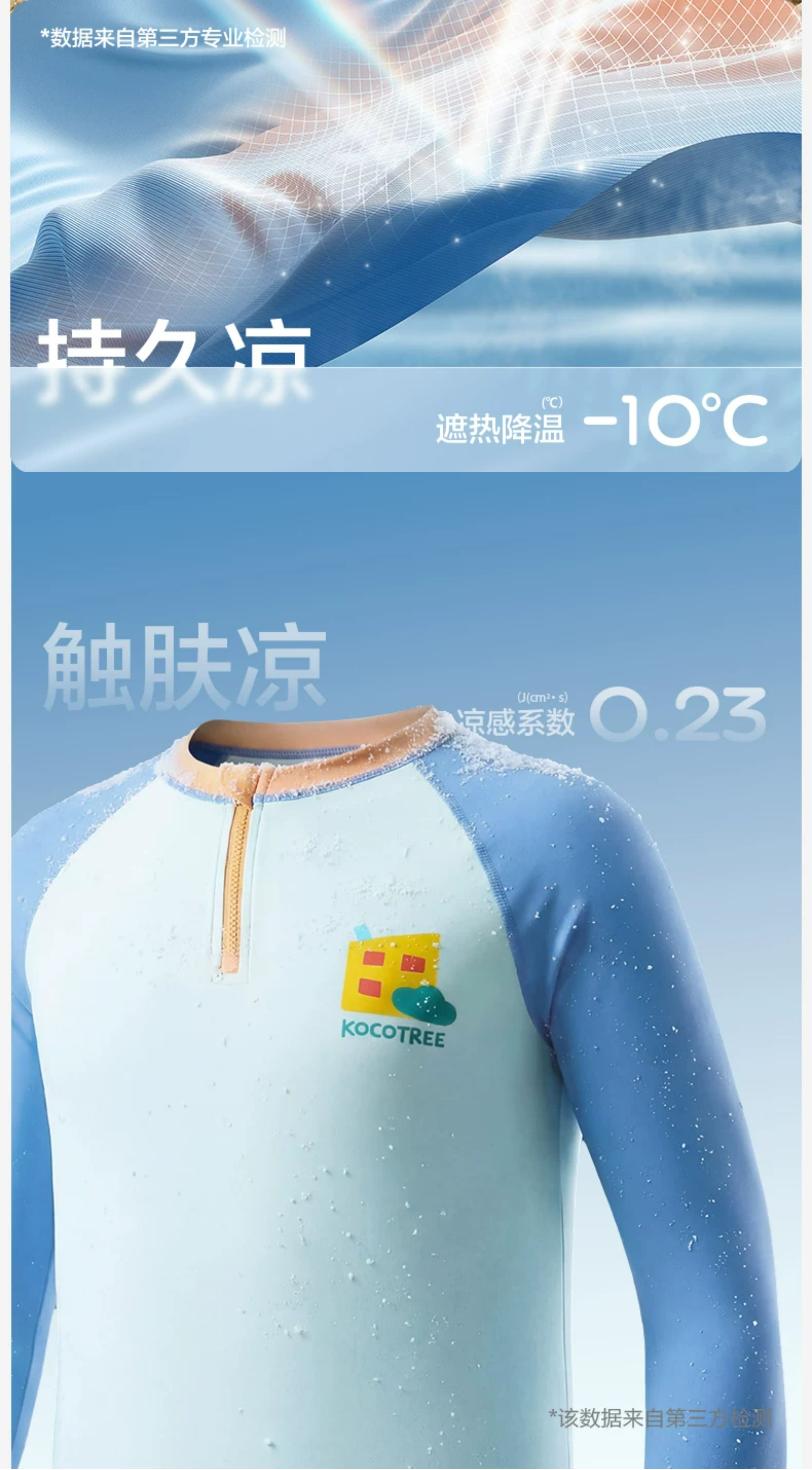 KK树儿童泳衣男童长袖长裤宝宝分体泳装女孩游泳衣海边沙滩防晒夏 — 16