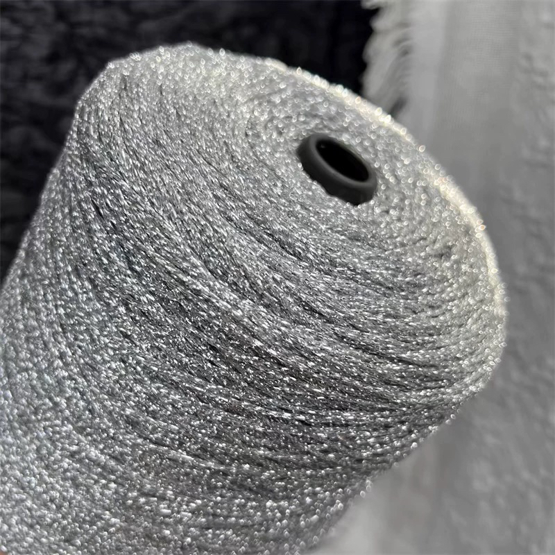 Sparkling Gold and Silver Thread Yarn, Silver Hollow Core Yarn, Hollow Thread, Fancy Yarn, Handmade DIY Woven Bags, Small Silver Bags