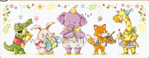 (Zhang Xiaolang) Cross stitch DMC R line self-matching kit plastic board refrigerator sticker Animal Band