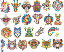 (Zhang Xiaolang) Cross-stitch DMC R self-made 14CT plastic board without cloth cotton cover Rainbow Animal Series 1