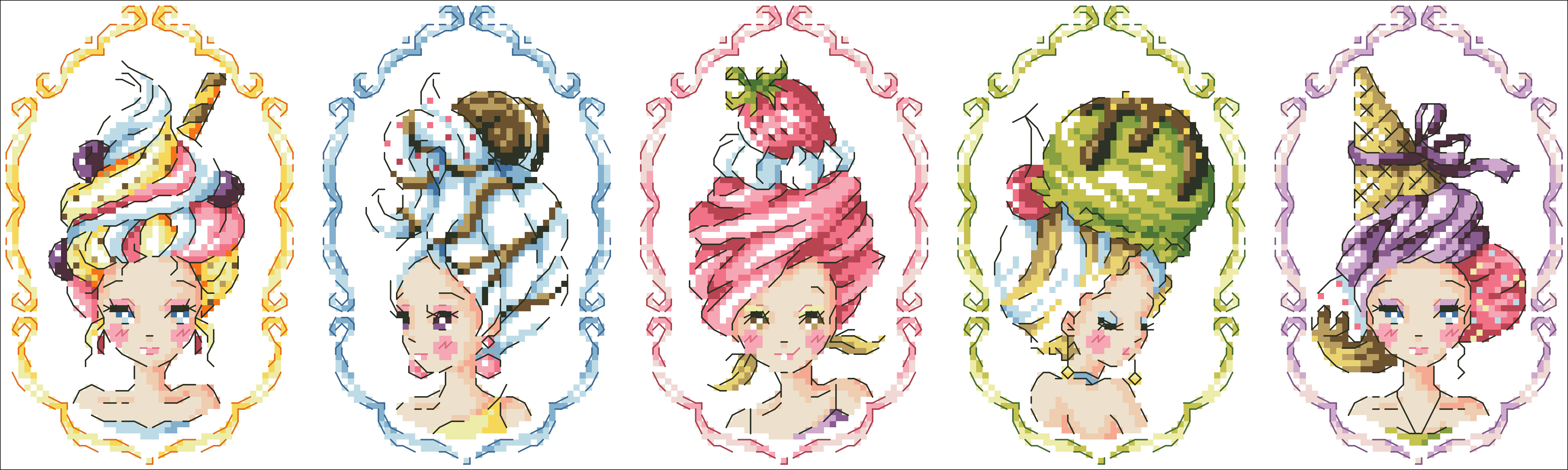 (Zhang Xiaocool) Cross embroidered DMC R line self-matching piece plastic plate fridge with ice cream girl