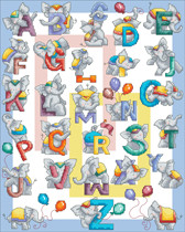 (Zhang Xiaolang) Cross-stitch DMC R line self-matching kit plastic board refrigerator paste elephant letters