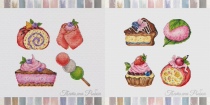 (Zhang Xiaoliang) Cross-stitch DMC R thread self-matching kit plastic plate refrigerator magnet Japanese dessert