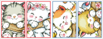 (Zhang Xiaolang) Cross-stitch DMC R line with cartoon character card set to send corner guard cat and cat paradise