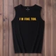 Áo thun không tay nam thương hiệu vest lỏng lẻo hip hop cotton thoáng khí tập thể dục áo len cỡ lớn vượt rào mùa hè - Áo vest cotton áo chi lê
