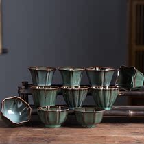 Dragon Springs Masters Cup Single Cup Iron Tire Green Porcelain Tea Cup Ceramic Tea Bowl of Tea Tea Tea Tea Tea drinking Cup Small cups Handmade