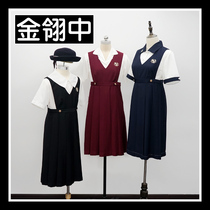  (Show)Original Jinling middle shirt three-color sundress outstanding student suit