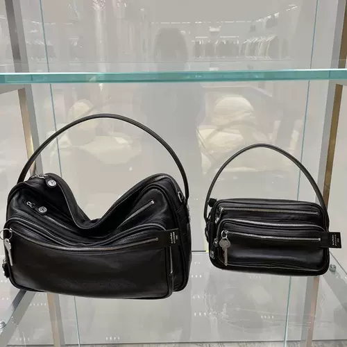 Цепочка с молнией, ключница, подвеска, сумка на одно плечо, из натуральной кожи