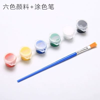 Акрил, пигментированная кисть, 6 цветов