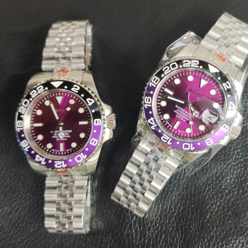 Модифицированные механические водонепроницаемые механические часы из нержавеющей стали, 40mm