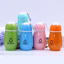 Stainless steel penguin thermos portable cartoon childrens thermos advertising gift cup custom printed logo