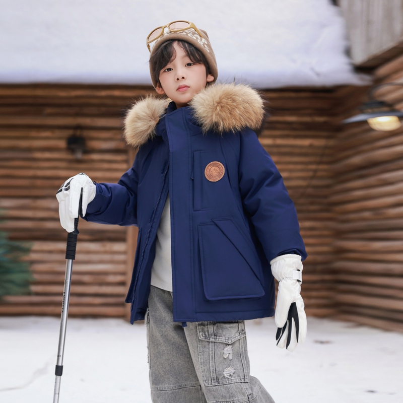 Brand 2025 Winter New Children's down Jacket for Boys, Stylish Mid-Length Thick Outerwear for Older Kids Brand 2025 Winter New Children's down Jacket for Boys, Stylish Mid-Length Thick Outerwear for Older Kids