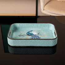 Creative Light Luxury Home Living Room Containing Trays Retro American Fruit Tray Hotel Clubhouse High-end Tea Tray Snack Tray