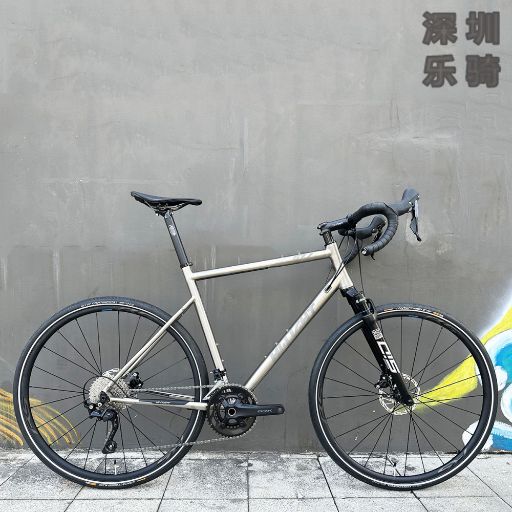 Custom Airwheel G7 1 titanium alloy DIY assembled cross-country road car 700C disc brake bucket axle melon car GRX transmission-Taobao