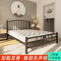 Modern simple high-end French retro black single bed wrought iron bed light luxury childrens princess style thick iron frame bed