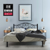 Classic European iron bed retro fancy iron bed frame double single stainless steel handmade iron frame bed Princess 1 5m
