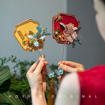 New Chinese style bridal group fan mini slap fan sister group bridesmaid accompaniment gift national fashion ancient style wedding props