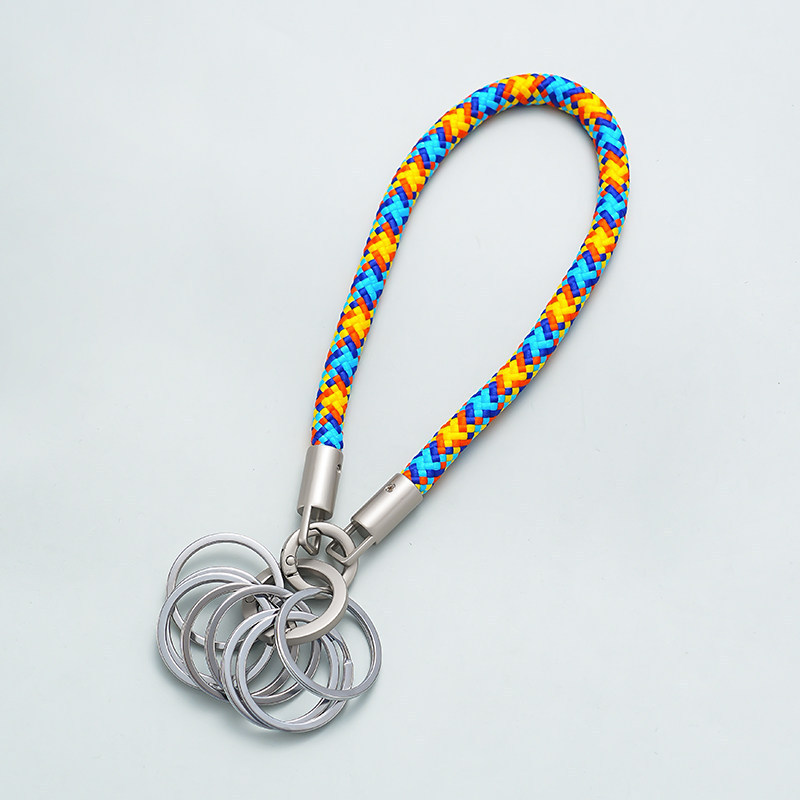 High-End Original Wrist Pendant Titanium Alloy Keychain with Multi-Ring Design for Classified Management and Multi-Functional Use High-End Original Wrist Pendant Titanium Alloy Keychain with Multi-Ring Design for Classified Management and Multi-Functional Use