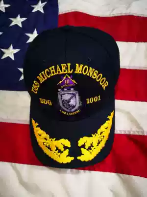 Brand new US NAVY original US NAVY DDG1001 Michael Monsur Destroyer Baseball Cap
