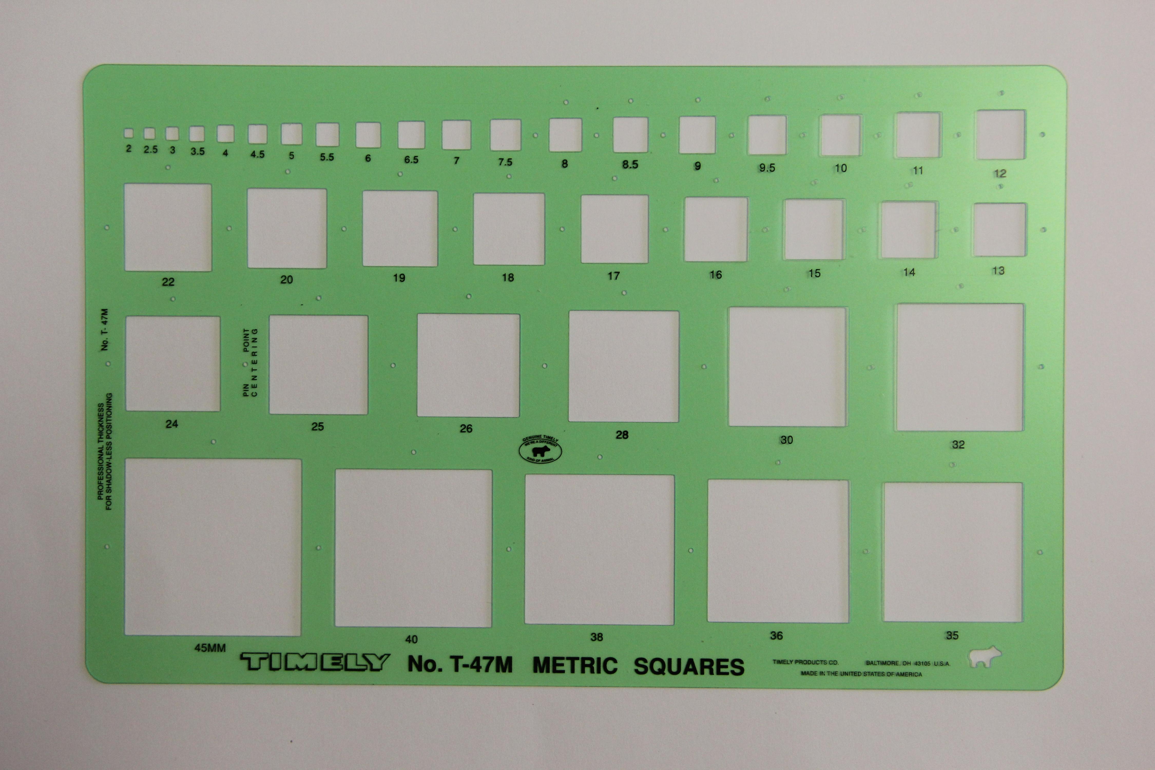 TIMELY Tammy, USA, drafts the design drawing template for jewelry design of T - 47M square