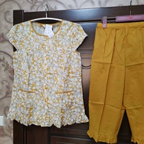 Qiulu counter womens pajamas home casual sleeveless shorts woven pure cotton QBM2026D thin floral floral