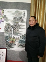  National treasure master on-site painting landscape hand-painted authentic Chinese painting Custom Ruya Pavilion Painting and Calligraphy Academy live studio special shooting
