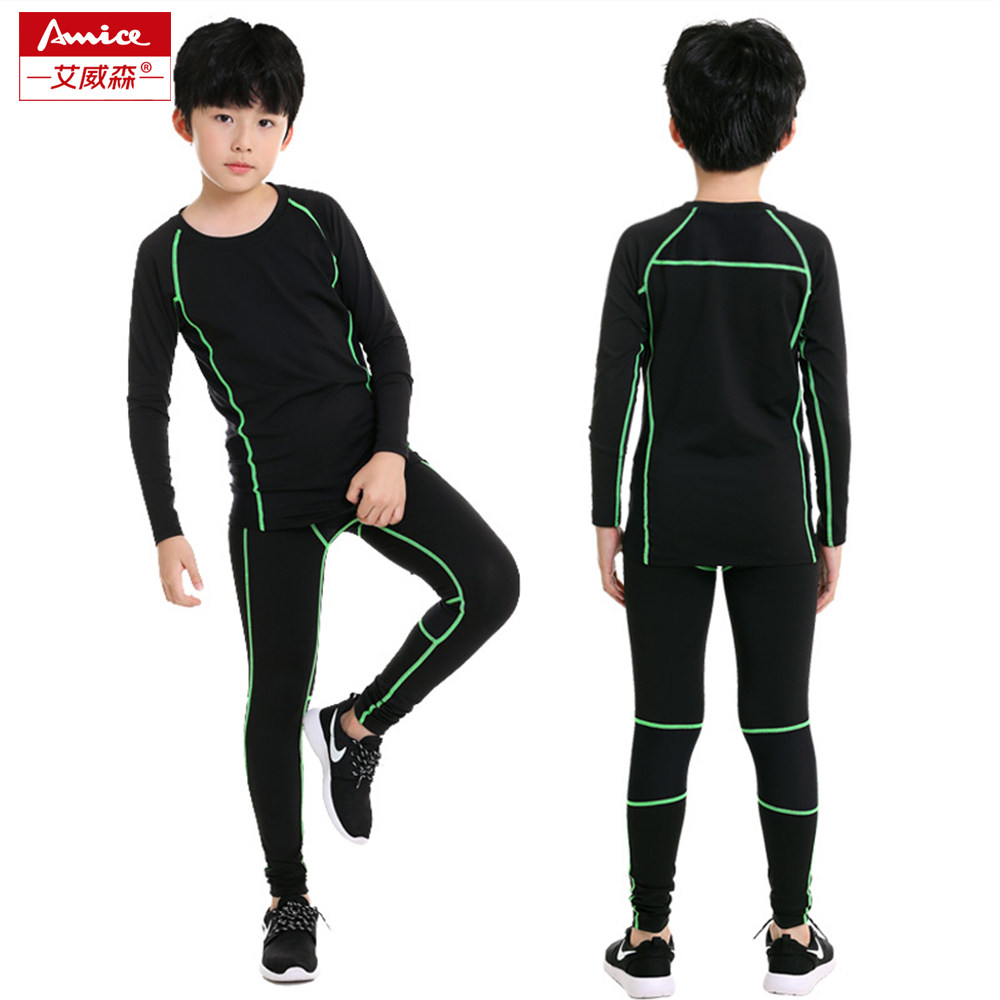Children's quick-drying suit Running sports tights training suit Basketball football base boys ' long-sleeved fitness suit