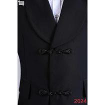 影楼拍照中式国风盘扣西服套装男礼服修身西装舞台演出主持男装