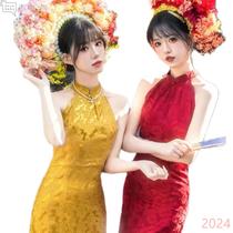 Quanzhou Xunpu Female Hairpin Travel Photography Bestie Photo Clothing Retro Cheongsam Ethnic Style Outdoor Photography Clothing