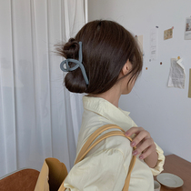 South Koreas head grab clip hairclip Morandi color matte Net red 2021 New elegant temperament simple hair grab