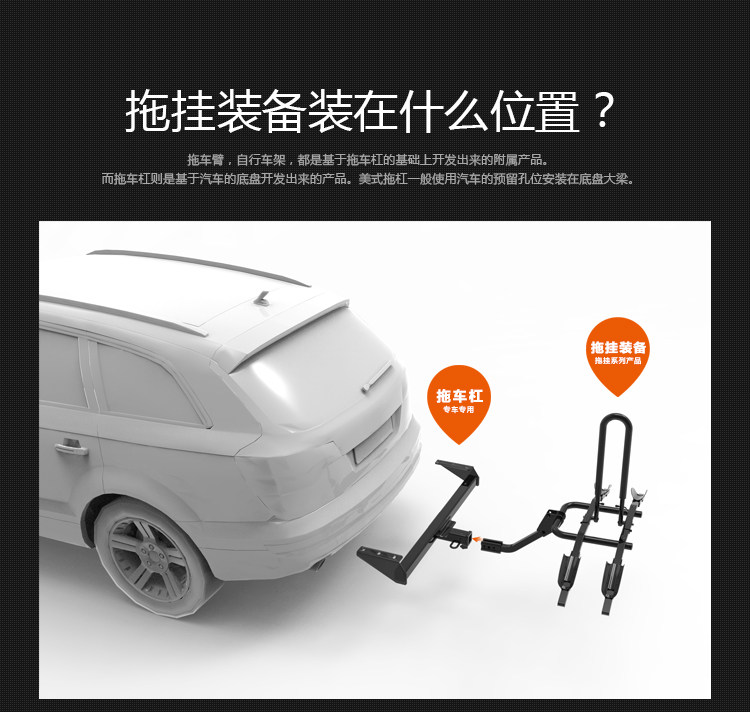 прицепное устройство x3拖车杠 原车孔位无损安装 牵引式房车拖挂装备 x4拖钩 1114344015