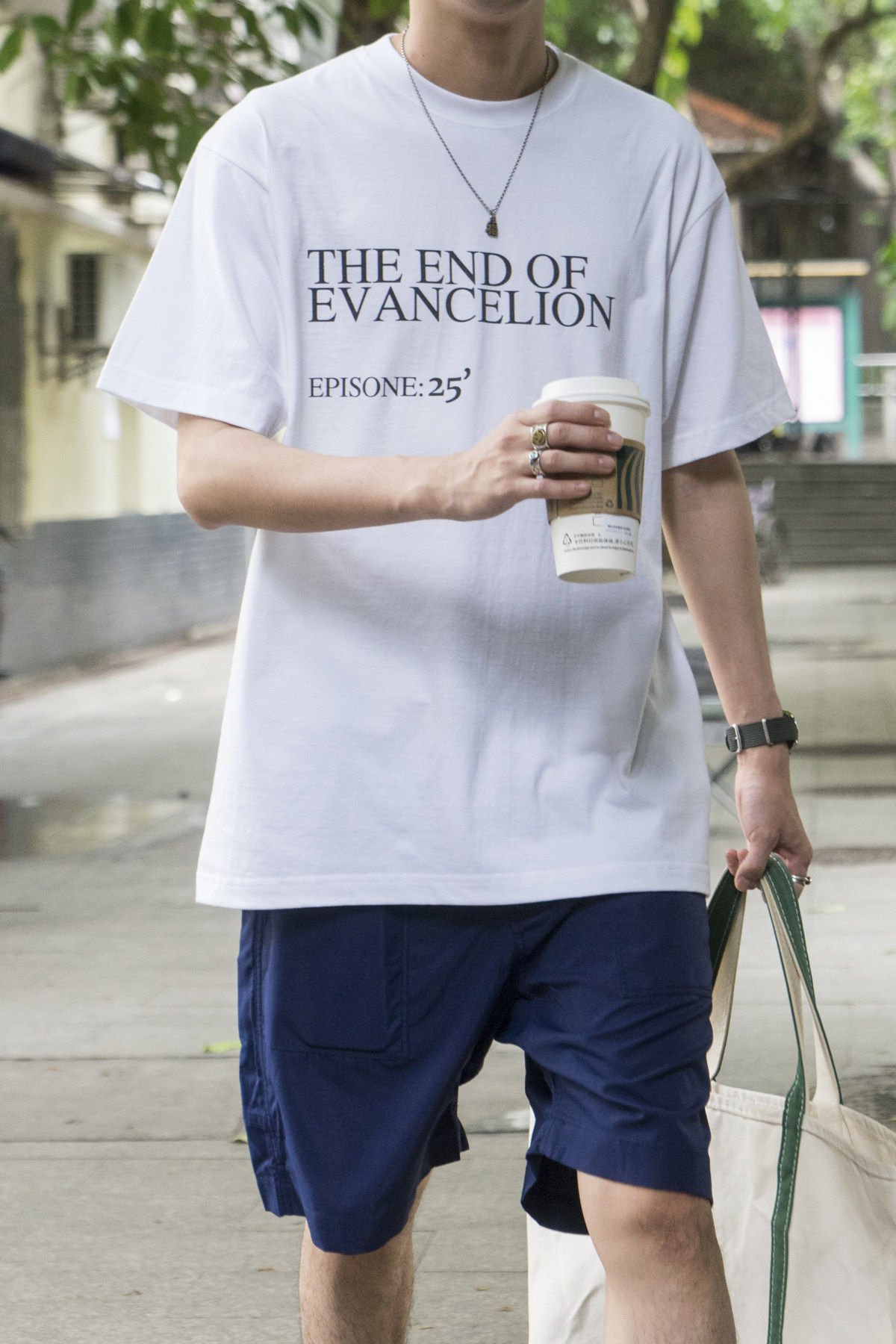 T-SHIRT Japanese daily casual retro English print round neck short