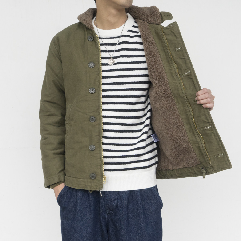 Japanese with winter replica Navy N-1 deck jacket jacket DECK