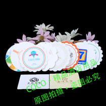 Customized disposable thick absorbent cardboard coaster Hotel KTV bar ashtray tea cup paper mat