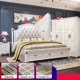 Giường đôi kiểu Mỹ gỗ rắn kết hợp Bộ công chúa Hàn Quốc Giường ngủ chính hiện đại tối giản nội thất tối giản đất nước vườn giường - Giường