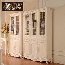 Lodia European furniture two doors three doors bookcase practical lockers free combination glass cabinet bookcase