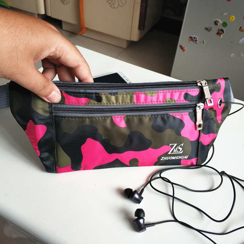 Women's outdoor sports running close-fitting invisible ultra-thin camouflage waterproof and breathable mobile phone with earphone hole pockets for men