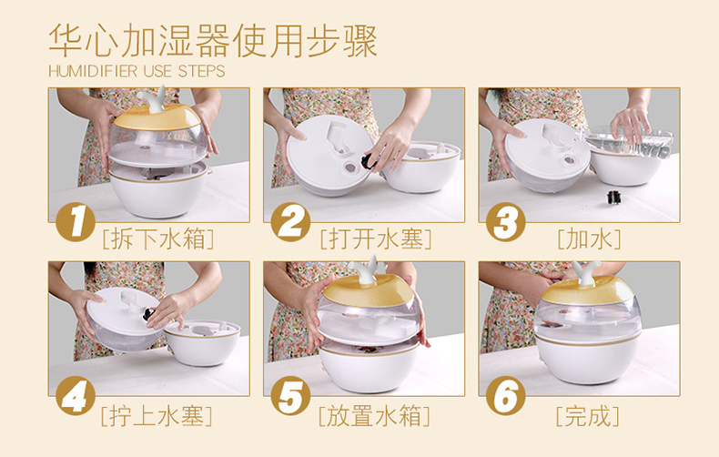 máy tạo độ ẩm cho vườn lan Máy làm ẩm không khí Authentic câm máy lạnh phòng văn phòng nhà thanh lọc mùi hương xịt khoáng mini hydrating - Máy giữ ẩm máy tạo độ ẩm electrolux