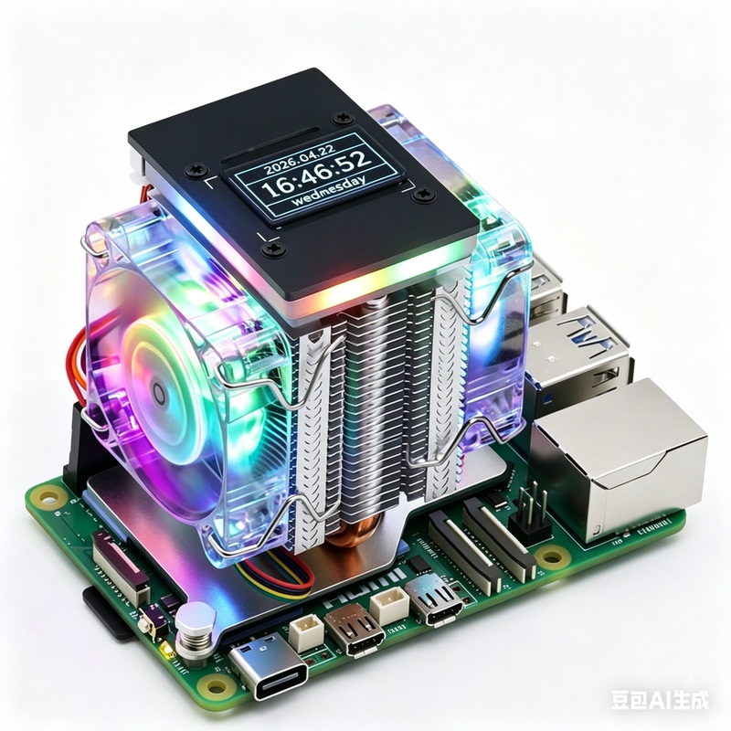Freenove Tower Cooler for Raspberry Pi 5 Tower Radiator with Colorful Lights Freenove Tower Cooler for Raspberry Pi 5 Tower Radiator with Colorful Lights