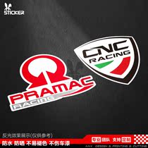 MOTOGP Du Kadi Team Refitting CNC RACING Motorcycle Decorative Sticker Waterproof Sticker