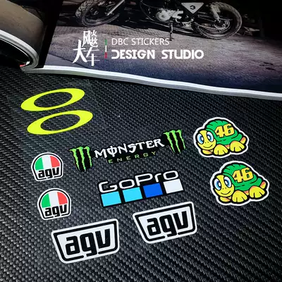 Hard hat Goggles Sticker Motorcycle Motorcycle hard hat Scratch occlusion Waterproof reflective decorative sticker