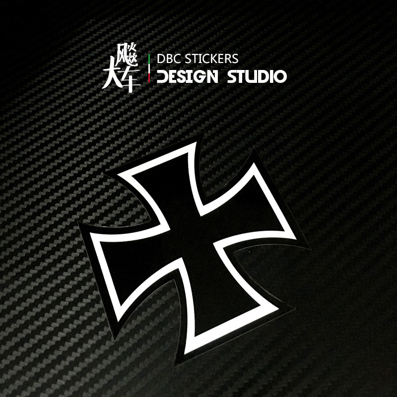 German Army Emblem Iron Cross Military Mark 03 Cross-country Car Stickers Body Stickers Waterproof Reflective Patch Flowers