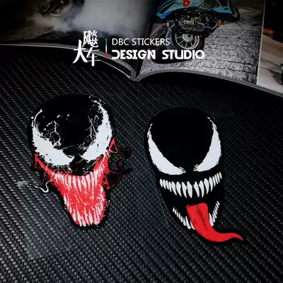 Venom creative car stickers cartoon scar cover stickers Personality tide stickers decorative waterproof reflective patches flower Y07