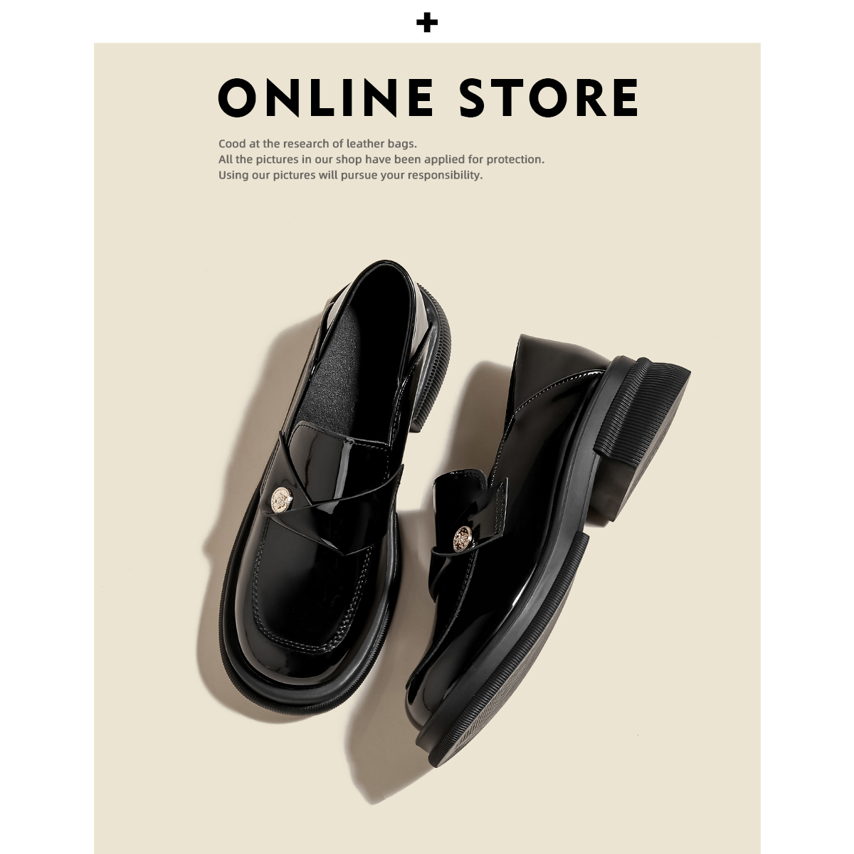 本革バージョン！女性用半カーブ小金貨厚底ローファー 2025年新作英国製怠惰な厚底ミディアムヒールレザーシューズ